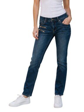 Guess Blue Dark Wash Low Rise Skinny Jeans, US27